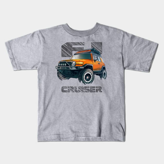 FJ Cruiser (XJ10) – Magma Kids T-Shirt by robert1117